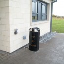 Campus street furniture and custom interior fit out at Institute of Technology Blanchardstown including litter bins, benches, bicycle racks, shelving, and coat hooks by Larkin Engineering